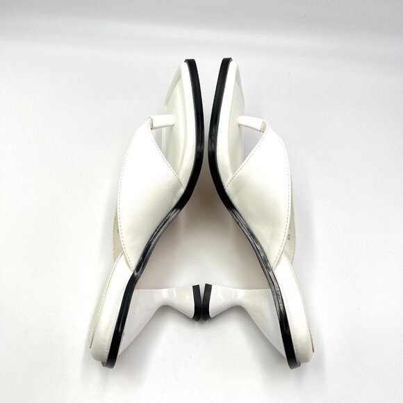Circus NY Sam Edelman Size 7 Frances White Heels Mules Sandals Shoes - Picture 8 of 15